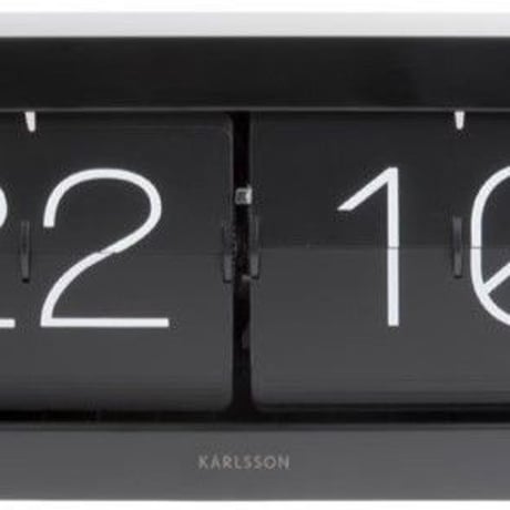 カールソン◆KARLSSON KA5642BK◆フリップ時計 パタパタ時計(黒)◆Boxed Flip Clock