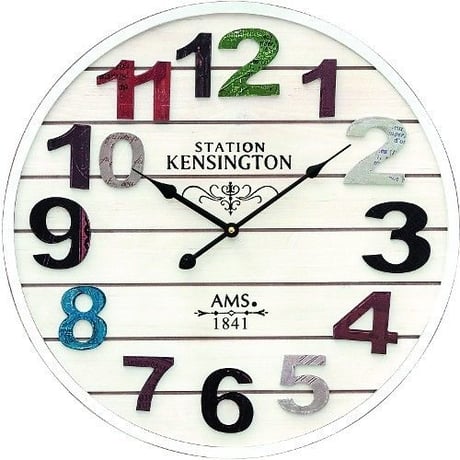 アームス◆AMS 9538◆KENSINGTON駅 掛け時計◆クォーツムーブメント