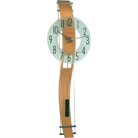 ヘルムレ◆Hermle 70644-382200◆ガラスと天然木の振り子時計◆ドイツ製クォーツムーブメント