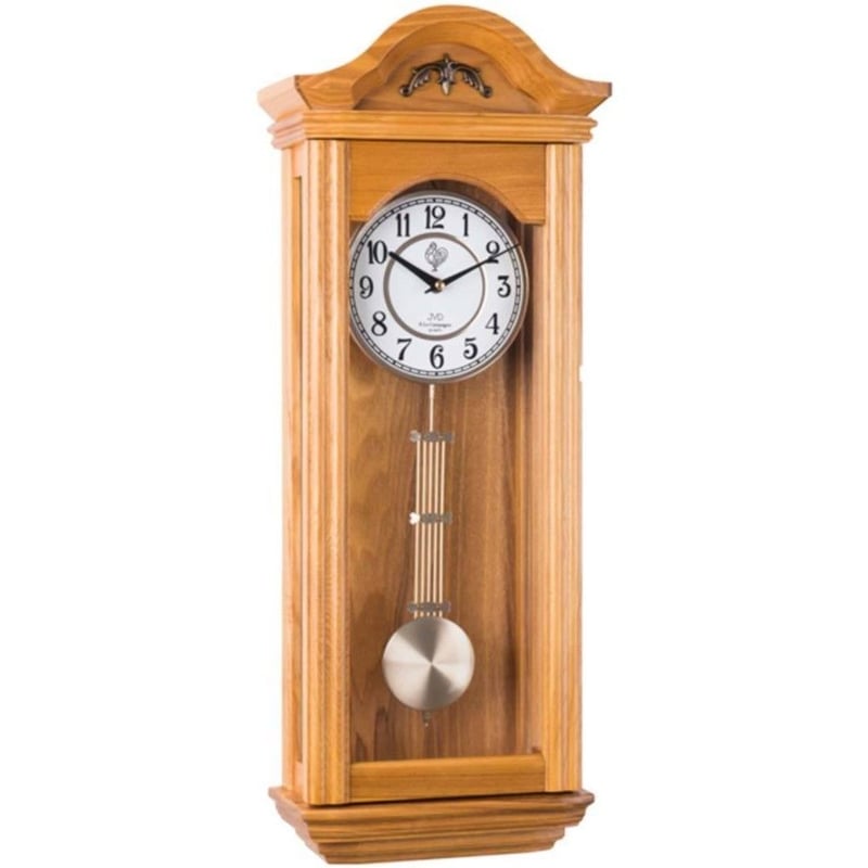 アンティーク　振り子時計 超レア品 ゼンマイ式掛け時計 振り子時計 木製 ホーロー文字盤