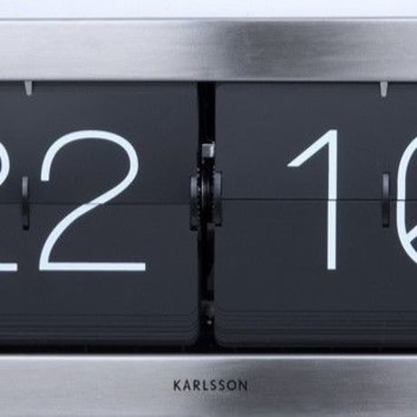 カールソン◆KARLSSON KA5642ST◆フリップ時計 パタパタ時計(スチール)◆Boxed Flip Clock