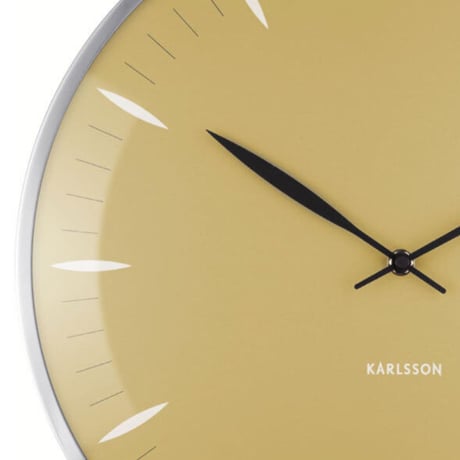 カールソン◆Karlsson KA5761YE◆リーフガラス壁掛け時計◆Ø40cm◆Boxtel＆Buijs