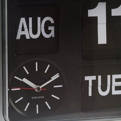 カールソン◆KARLSSON KA5364SI ◆ミニフリップ壁掛け時計(シルバー)◆Mini Flip Wall Clock