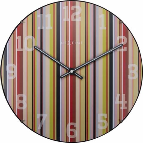 NEXTIME◆NEXT  3168◆"Smithy Dome"鍛冶屋のドーム掛け時計◆35 cm◆レトロ、ストライプ