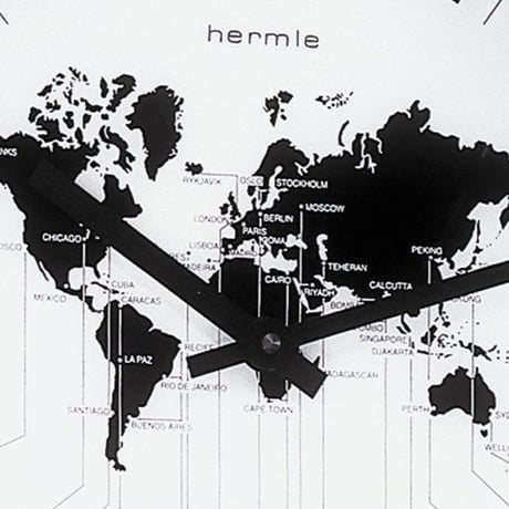 ヘルムレ◆Hermle   30504-002100◆ワールドタイムクロック、AIRPORT 掛け時計 ◆ドイツ製クォーツムーブメント