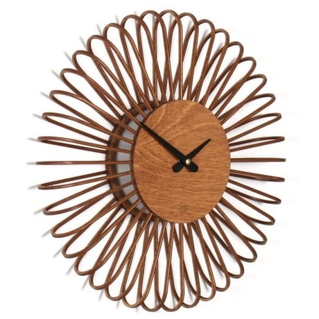 FARBFLUT DESIGN◆CIRCULO サーキュロS◆デザイナーの壁掛け時計◆33 cm◆コニャック