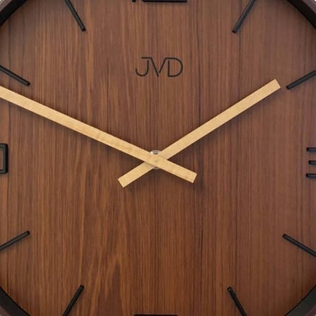 JVD◆HC22.1◆ウォールクロック、壁掛け時計◆ダークブラウン◆チェコ共和国、東欧時計