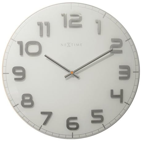 NEXTIME◆NEXT  3105WI◆クラッシィラージ壁掛け時計(白)◆ø50 cm x 3,5 cm◆Classy Large