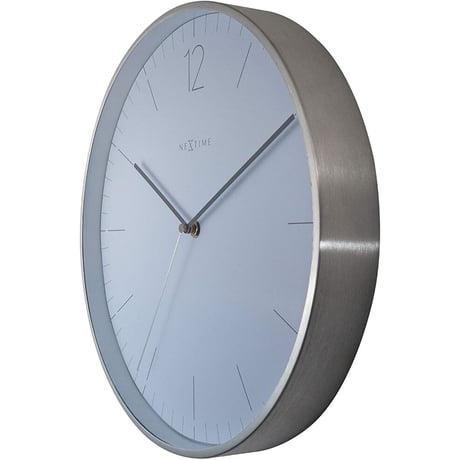 NEXTIME◆NEXT  3254WI◆エッセンシャルシルバー 掛け時計◆Ø34cm◆ESSENTIAL SILVER