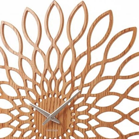 カールソン◆KARLSSON KA5394◆ウッド/ひまわり時計◆直径60cm◆Sunflower Clock
