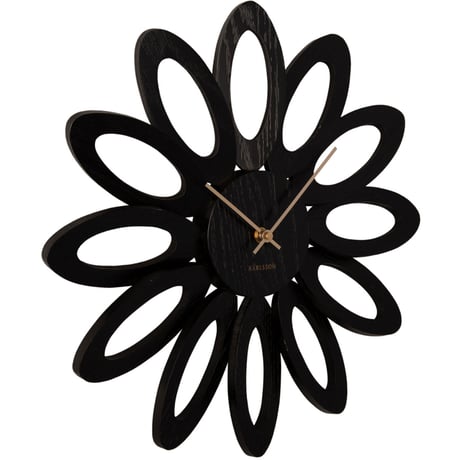 カールソン◆KARLSSON KA5891BK◆花形デザイン掛け時計(黒)◆Blütenform Durchmesser:40cm