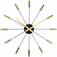 NEXTIME ◆NEXT 2610GO◆ゴールド プラグ掛け時計(ブラック)◆Plug Inn【正規輸入品】