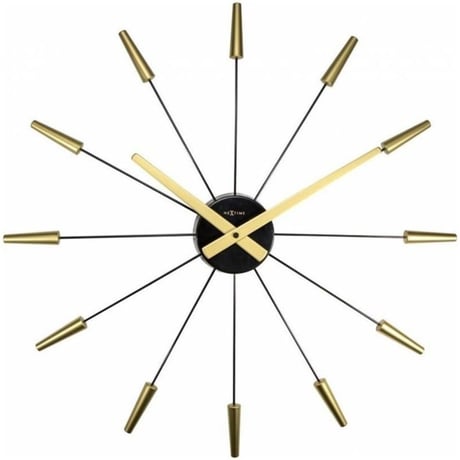 NEXTIME ◆NEXT 2610GO◆ゴールド プラグ掛け時計(ブラック)◆Plug Inn【正規輸入品】