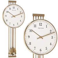 ヘルムレ◆Hermle 70722-002200◆メタルゴールド仕上げ掛け時計、振り子時計◆ドイツ製クォーツムーブメント