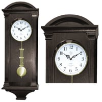 JVD◆N9317.1◆古典的な壁掛け時計、振り子時計◆ダークブラウン◆チェコ共和国、東欧時計
