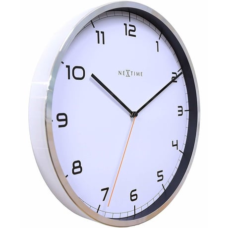 NEXTIME◆NEXT 3080wi◆「Company Arabic」壁掛け時計(白)◆35 cm◆サイレントクォーツ