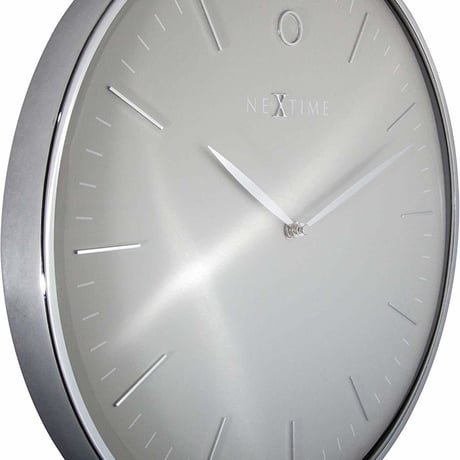 NEXTIME◆NEXT-3235 GS◆ミニマル、シンプル掛け時計◆サイレントクォーツ