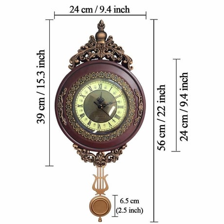 GIFTGARDEN◆B07G4S1J1B◆アンティーク 掛け時計◆Vintage Wall Clock