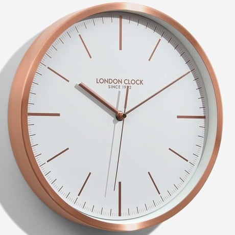 ロンドンクロック◆LONDON CLOCK 01102◆モダンウォールクロック(銅仕上げ)◆クォーツムーブメント