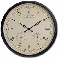 NEXTIME◆NEXT 2969◆ウェリントンウェザーステーション壁掛け時計◆25 cm◆温度計と湿度計