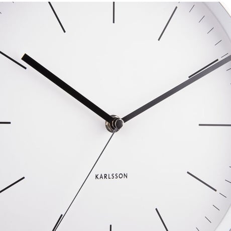 カールソン◆KARLSSON KA5732WH◆「ミニマル」掛け時計(白)◆27.5cm◆アルマンドブリーベルド