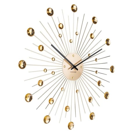 カールソン◆KARLSSON KA4859GD◆スパンコールのデザイン掛け時計(ゴールド)◆Sunburst Large Wall Clock