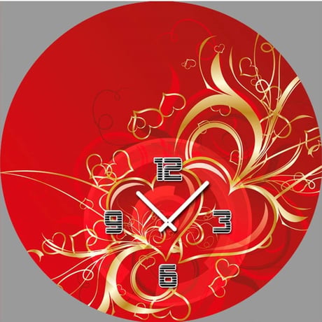 ディクスタイム◆DIXTIME 5072◆ドイツ製 デザイン 掛け時計 (赤)◆Designer Wanduhr