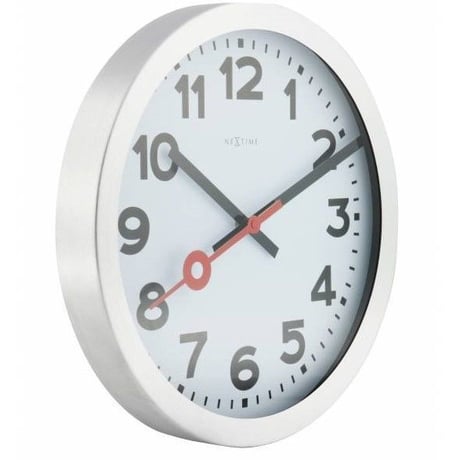 NEXTIME◆NEXT 3999AR◆"STATION"ステーション 壁掛け時計(白)◆35 cm◆サイレントクォーツ