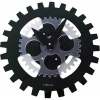 NEXTIME◆NEXT NE-3241ZW◆ムービングギア 壁掛け時(黒)◆MOVING GEARS