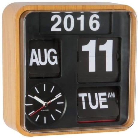 カールソン◆KARLSSON KA5364WD◆ミニフリップ壁掛け時計(ウッド)◆Mini Flip Wall Clock