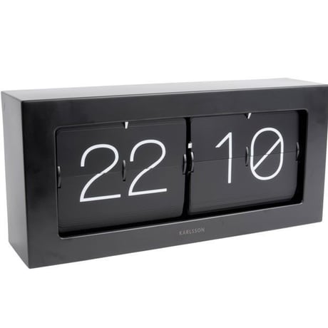 カールソン◆KARLSSON KA5642BK◆フリップ時計 パタパタ時計(黒)◆Boxed Flip Clock