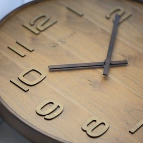 NEXTIME◆NEXT 3095BR◆ウッドウッド掛け時計◆Ø53cm◆Wood Wood Medium