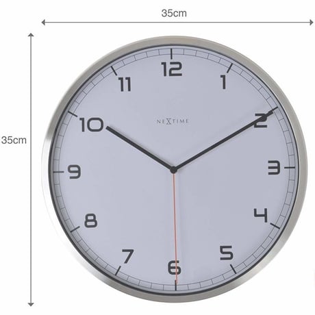 NEXTIME◆NEXT 3080wi◆「Company Arabic」壁掛け時計(白)◆35 cm◆サイレントクォーツ