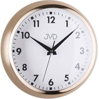 JVD◆HT077.2◆レトロデザインクロック、壁掛け時計◆ゴールド◆チェコ共和国、東欧時計