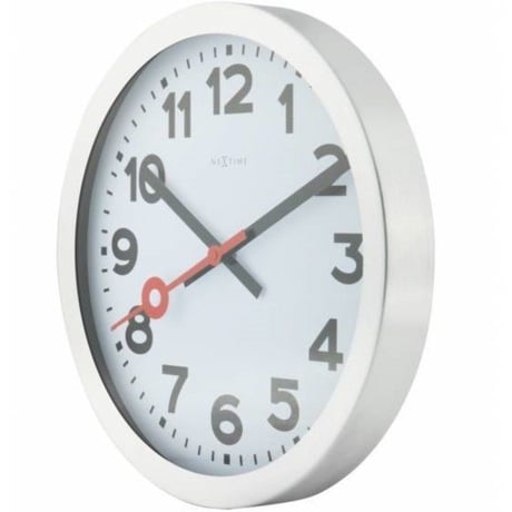 NEXTIME◆NEXT 3999AR◆"STATION"ステーション 壁掛け時計(白)◆35 cm◆サイレントクォーツ