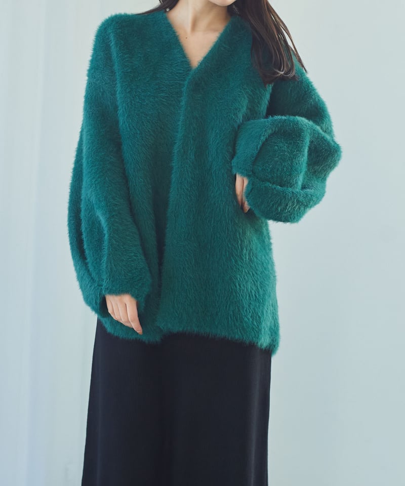 Le.ema mohair touch relax cardigan - カーディガン