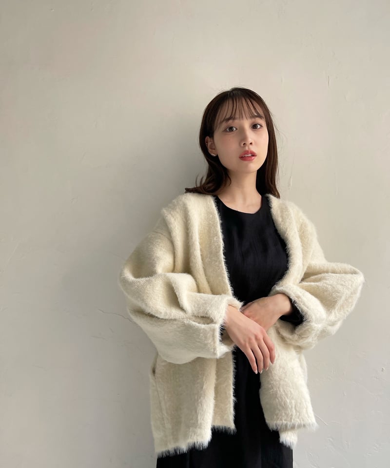 新品le.ema mohair touch relax cardigan モヘア