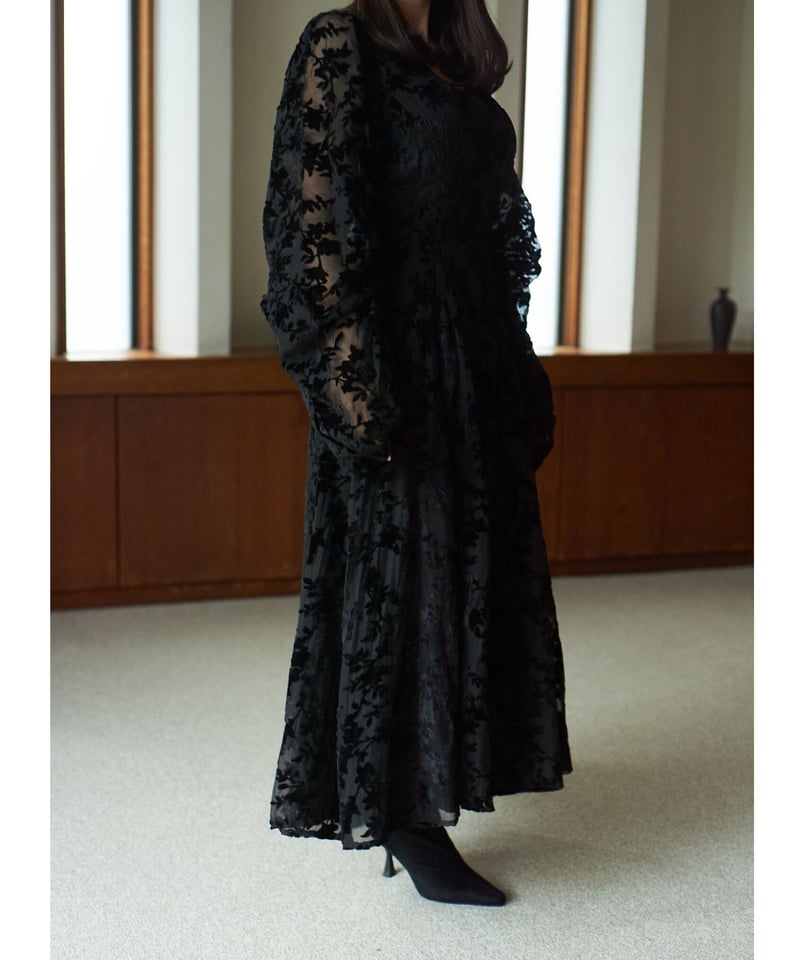 スーツ・フォーマル・ドレス le.ema flower design sleeve dress le.ema flower design sleeve dress