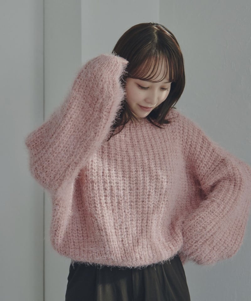 shaggy knit pullover | Le.ema