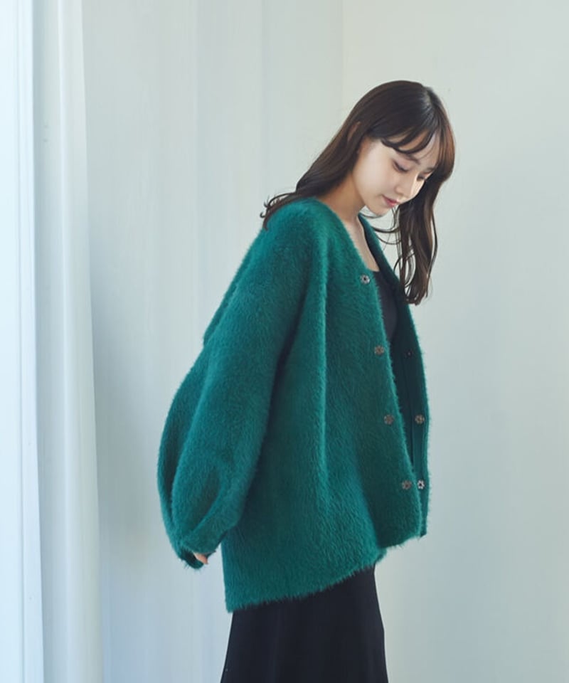 Le.ema mohair touch relax cardigan - カーディガン