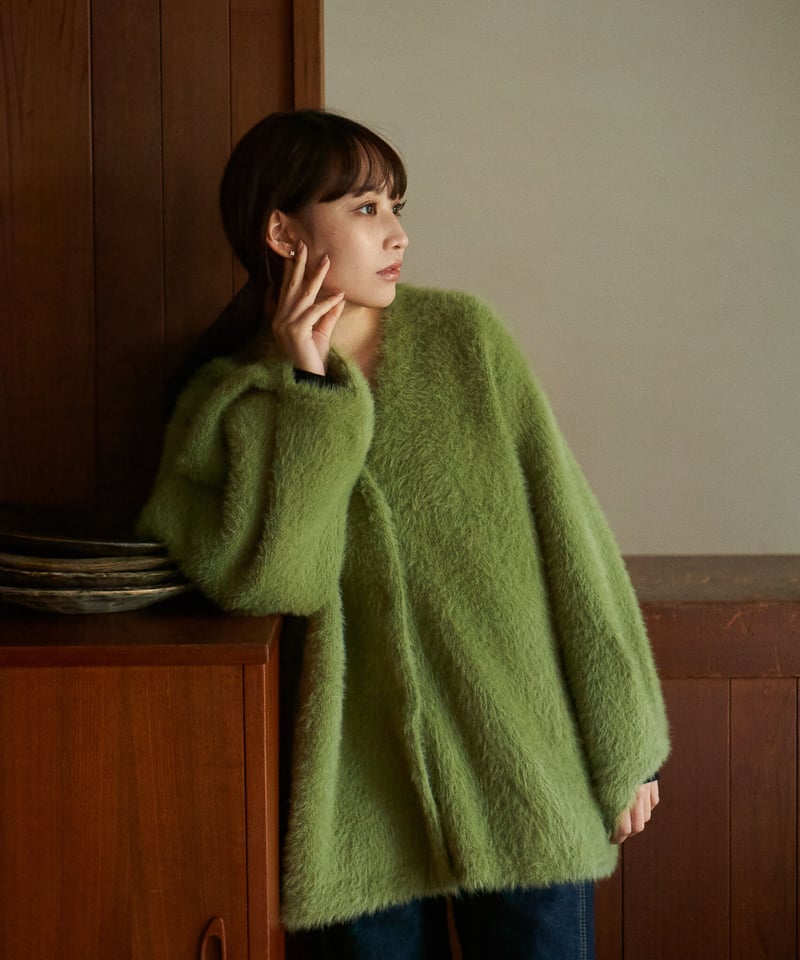 Le.ema original mohair touch relax cardigan | L
