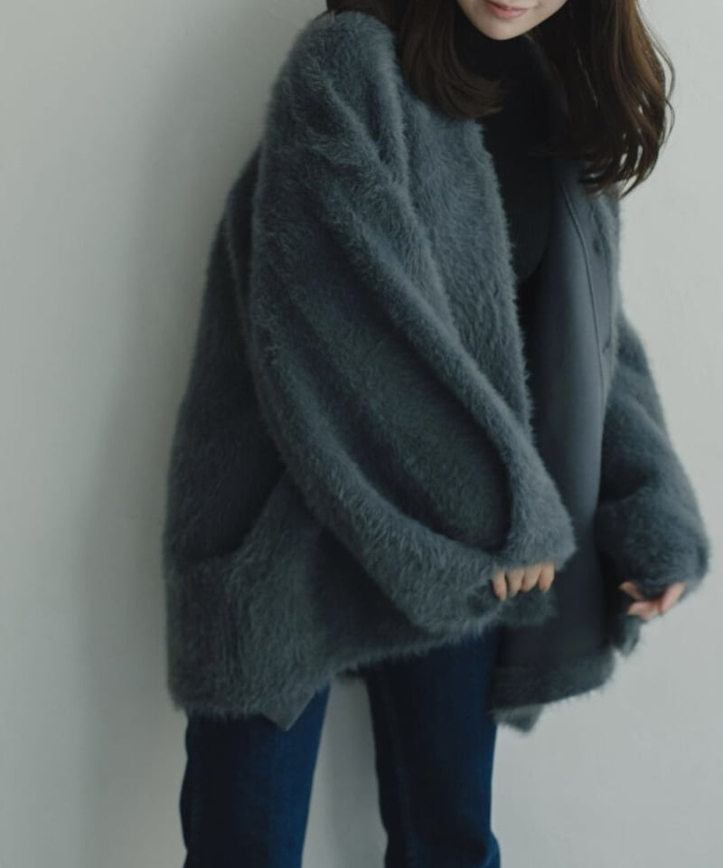 【ルエマ】mohair touch double button cardigan LE.EMA】mohair touch cardigan ルエマ
