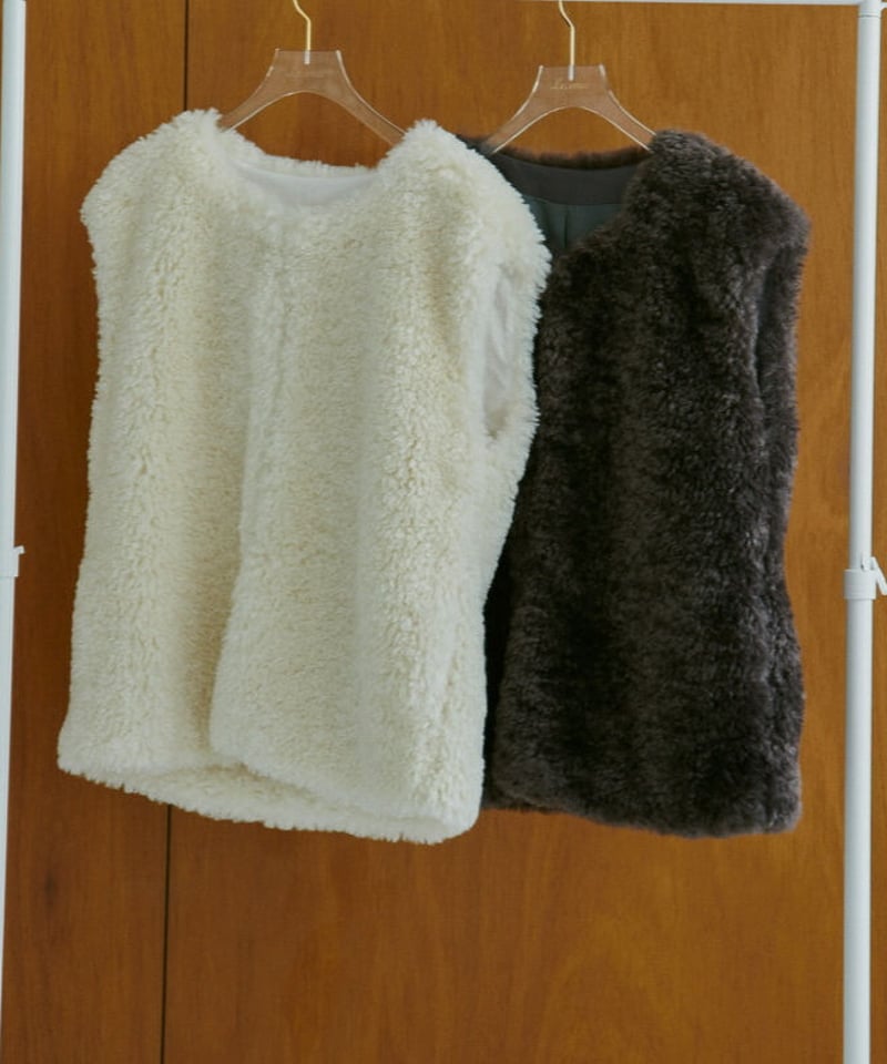 ECO FUR GILET VEST | Le.ema
