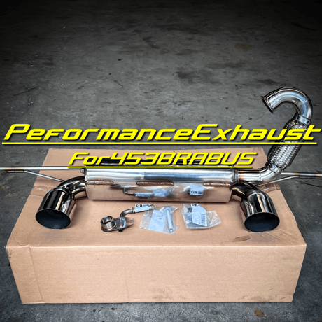 スマート453フォーツー ブラバスエクスクルーシブ用 社外スポーツマフラー PeformanceExhaust