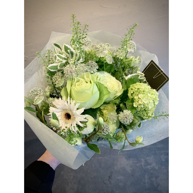花材　グリーン　生花　季節の生花　ブーケ Fresh bouquet】季節の生花のお任せブーケ S