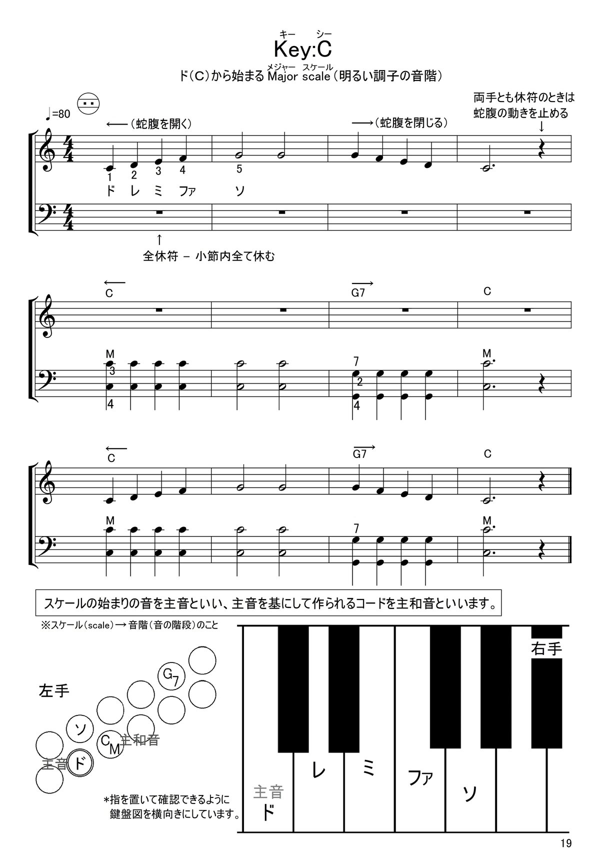 アコーディオン　楽譜　譜面　教則本 アコーディオン教則 鍵盤式1巻（解説動画付き） | アコーディオン教則