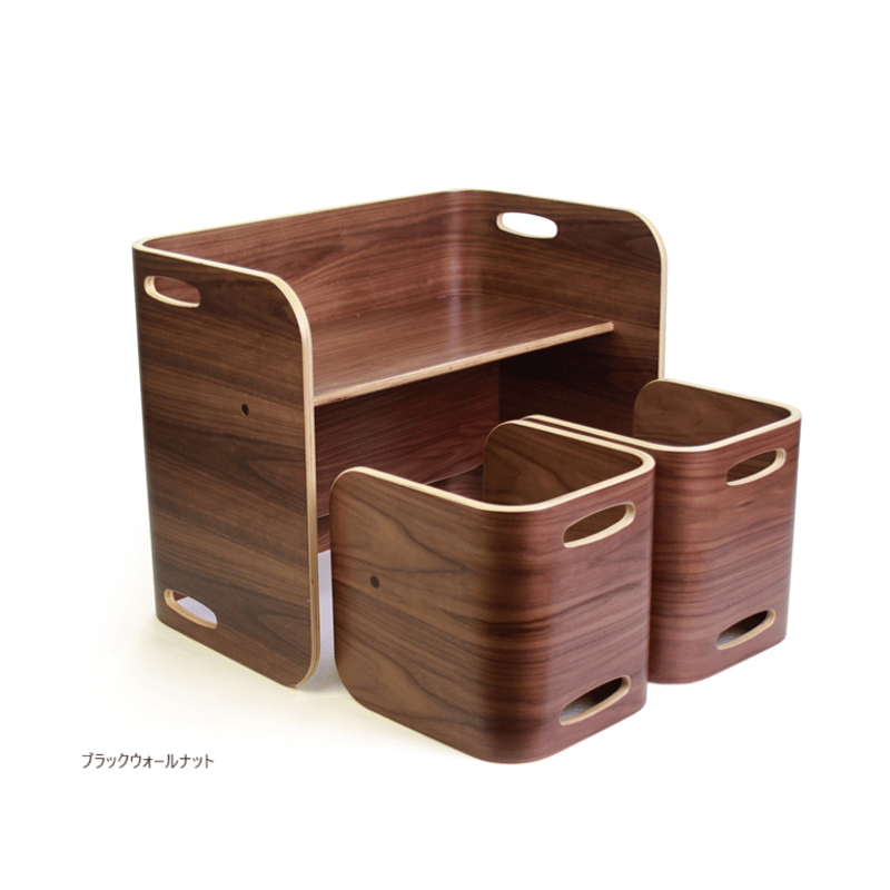 HoppL ホップル コロコロチェア＆デスク 3点セット （NA/IV/BWN