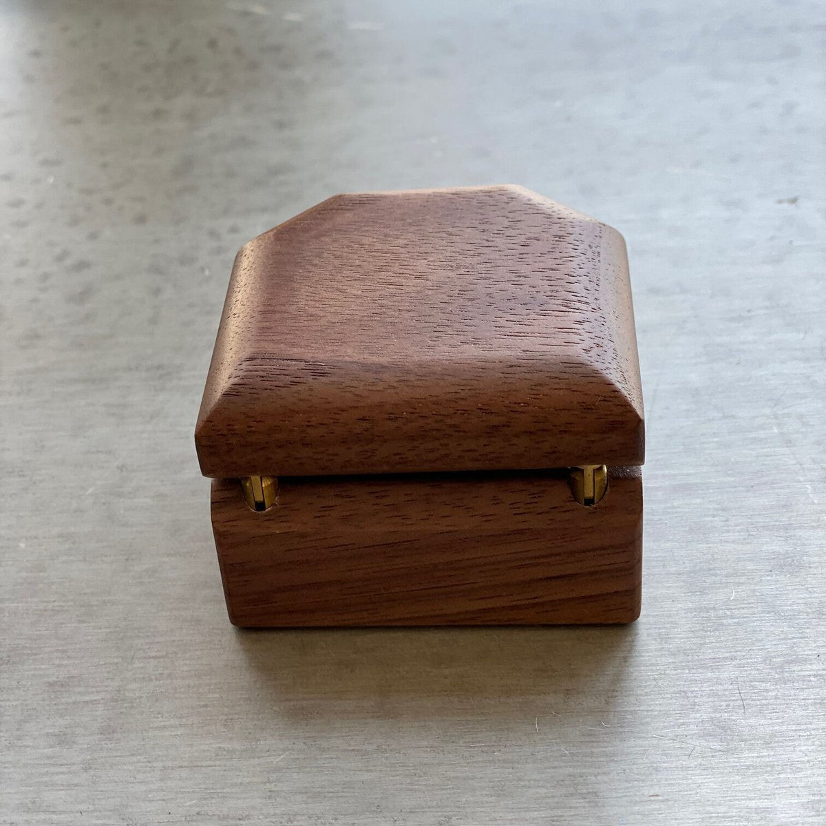 木製ジュエリーボックス ブラックウォールナット 六角形 日本製