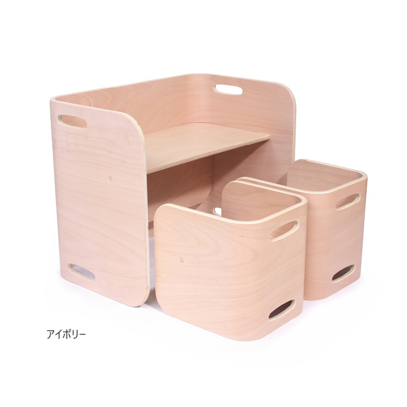 HOPPL（ホップル） コロコロデスク、チェア HoppL ホップル コロコロチェア＆デスク 3点セット （NA/IV/BWN