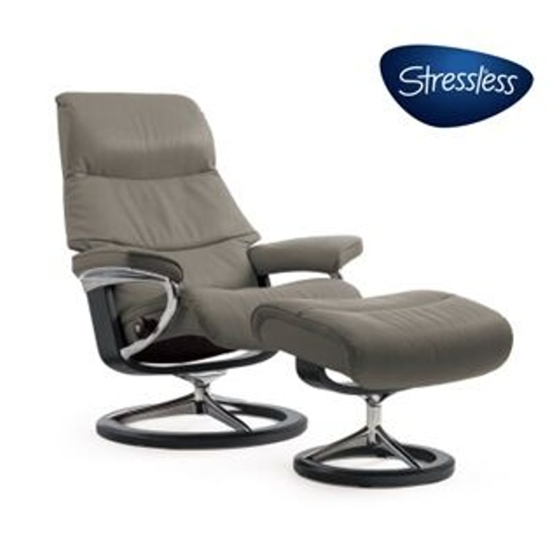 Stressless/ストレスレス ビュー シグニチャー (S)(M) シルバーグレー